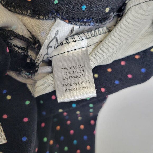 Lulu B Women's Size 2 Crop Pants Pull On Black Polka Dots Faux Back Pockets - Picture 5 of 5